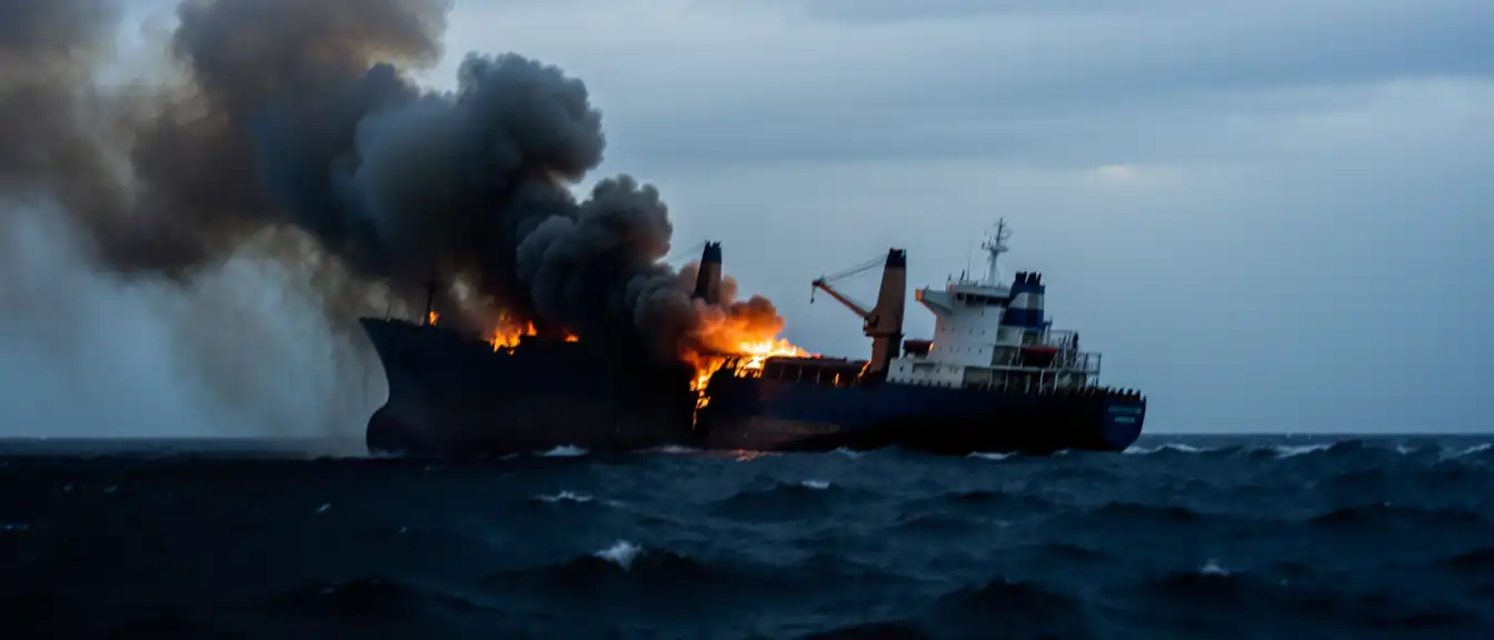 Огонь в Черном море: на торговом судне под Одессой вспыхнул пожар