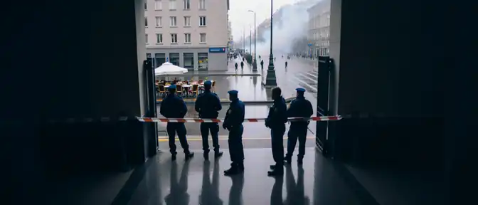 Оцепление на «Баррикадной»: движение к станции метро ограничено из-за трагедии на Кудринской площади