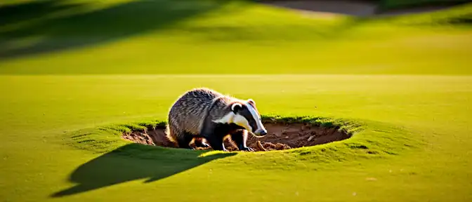 Засуха вынуждает британских барсуков атаковать гольф-поля
