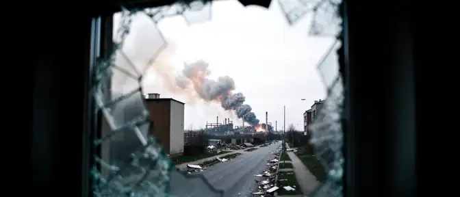 Удар беспилотников по Волгограду: повреждены жилые дома и вспыхнул пожар на заводе