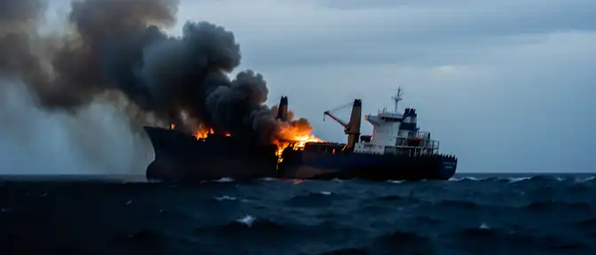 Огонь в Черном море: на торговом судне под Одессой вспыхнул пожар