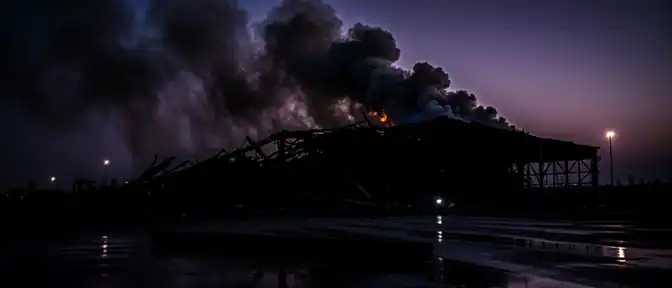 Две жизни оборвал пожар в ангаре на территории подмосковного Подольска