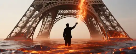 Жара в Европе достигает 40°С, Эйфелева башня закрыта для посетителей