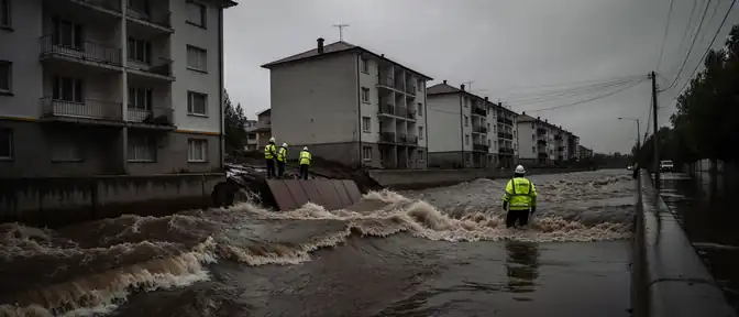 Разлив реки Хара-Баир в Алупке привел к затоплению жилых домов и дорог