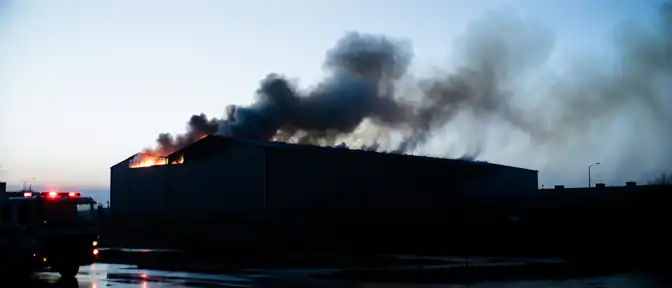 Угроза в Пушкинском районе: площадь возгорания на петербургском складе заметно уменьшилась