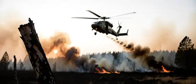 Вертолет Ми-8 из Хабаровского края перебросили на ликвидацию крупного лесного пожара в Еврейской автономной области