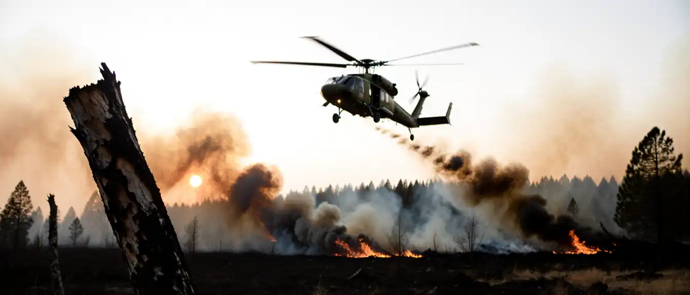 Вертолет Ми-8 из Хабаровского края перебросили на ликвидацию крупного лесного пожара в Еврейской автономной области
